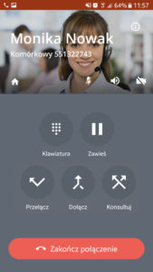 Call-eX Softphone: odebrana opcje sekretarskie