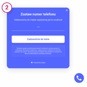 Call Back Widget - wizualizacja