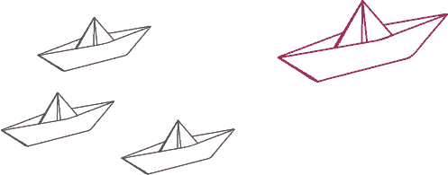 Łódki, największa w kolorze Datera jest z przodu, bo jesteśmy najlepsi - ilustracja